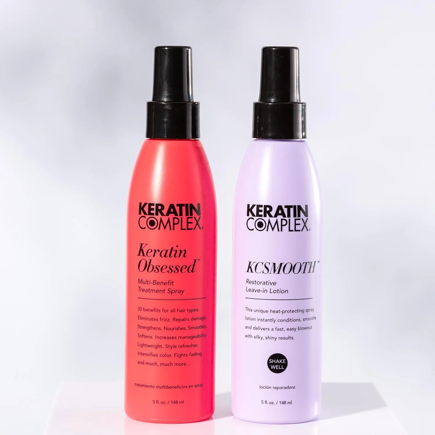 Набор для укладки волос Keratin Complex - Blow Dry Essential Smooth Kit - Keratin Obsessed, 140 мл + несмываемый лосьон KCSMOOTH, 140 мл — фото 2