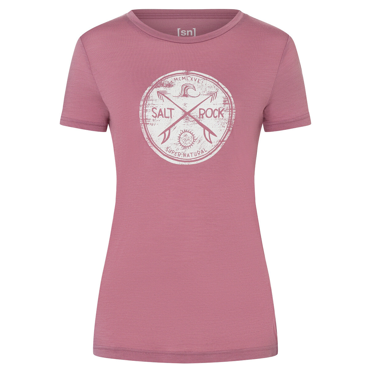 

Рубашка из мериноса Super Natural Women's Salt & Rock Tee, цвет Orchid/Natural White