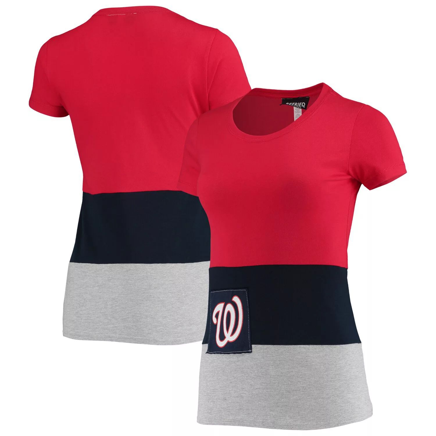 

Женская приталенная футболка Refried Apparel Red Washington Nationals