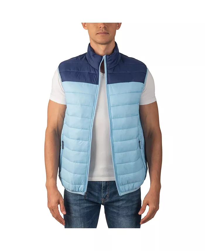 

Мужской жилет Clark Puffer Vest Down Alternative Водонепроницаемая упаковываемая верхняя одежда Карманы на молнии Теплый универсальный слой Alpine Swiss, синий
