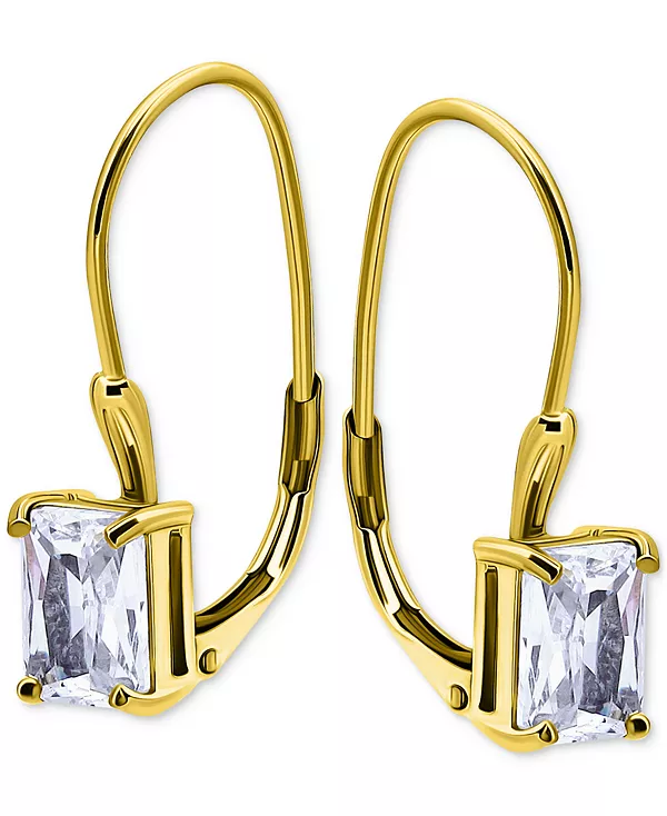 

Серьги-Подвески с восьмиугольной застежкой-рычагом из кубического циркония из стерлингового серебра с позолотой 18 карат, эксклюзивно в Macy's Giani Bernini, gold