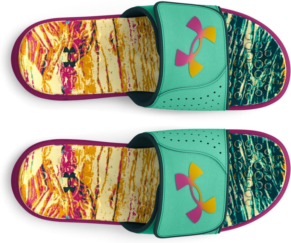 Under Armour мужские сланцы Ignite Pro Graphic, (302) Comet Green/Blackout Teal/Magenta Pop — фото 4