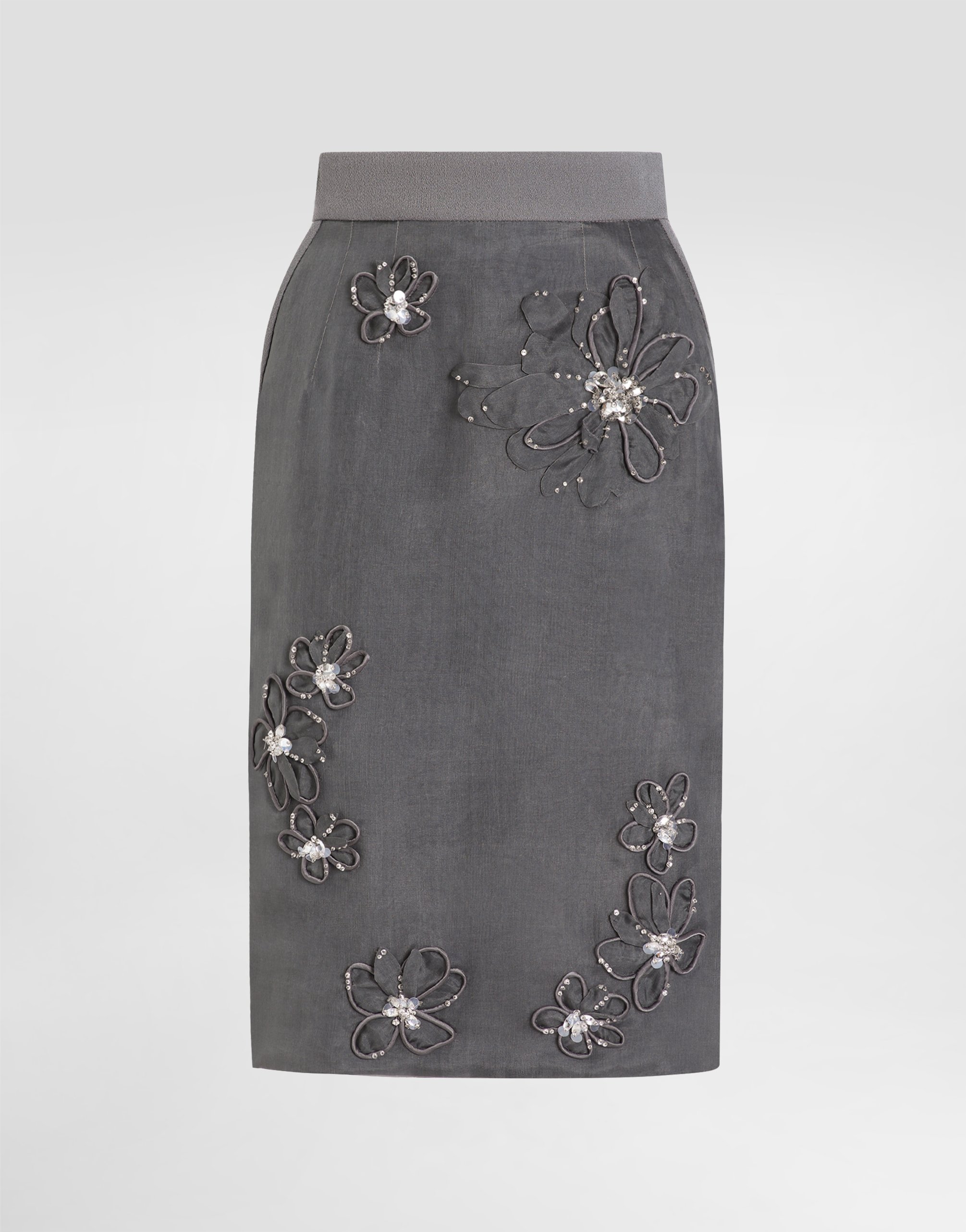 

Миди-юбка из органзы с цветочной вышивкой Dolce & Gabbana, мультиколор