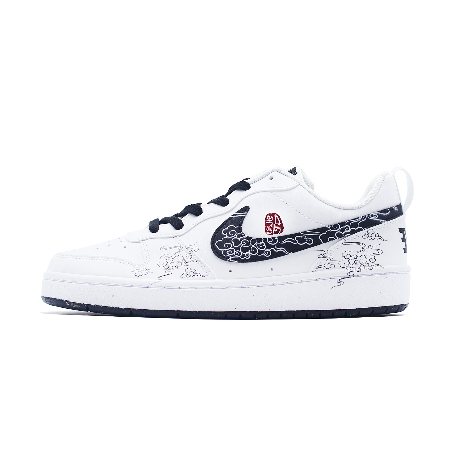 

Кроссовки Nike Court Borough Skateboard Shoes Women's Low-Top White Black, Черный, Кроссовки Nike Court Borough Skateboard Shoes Women's Low-Top White Black