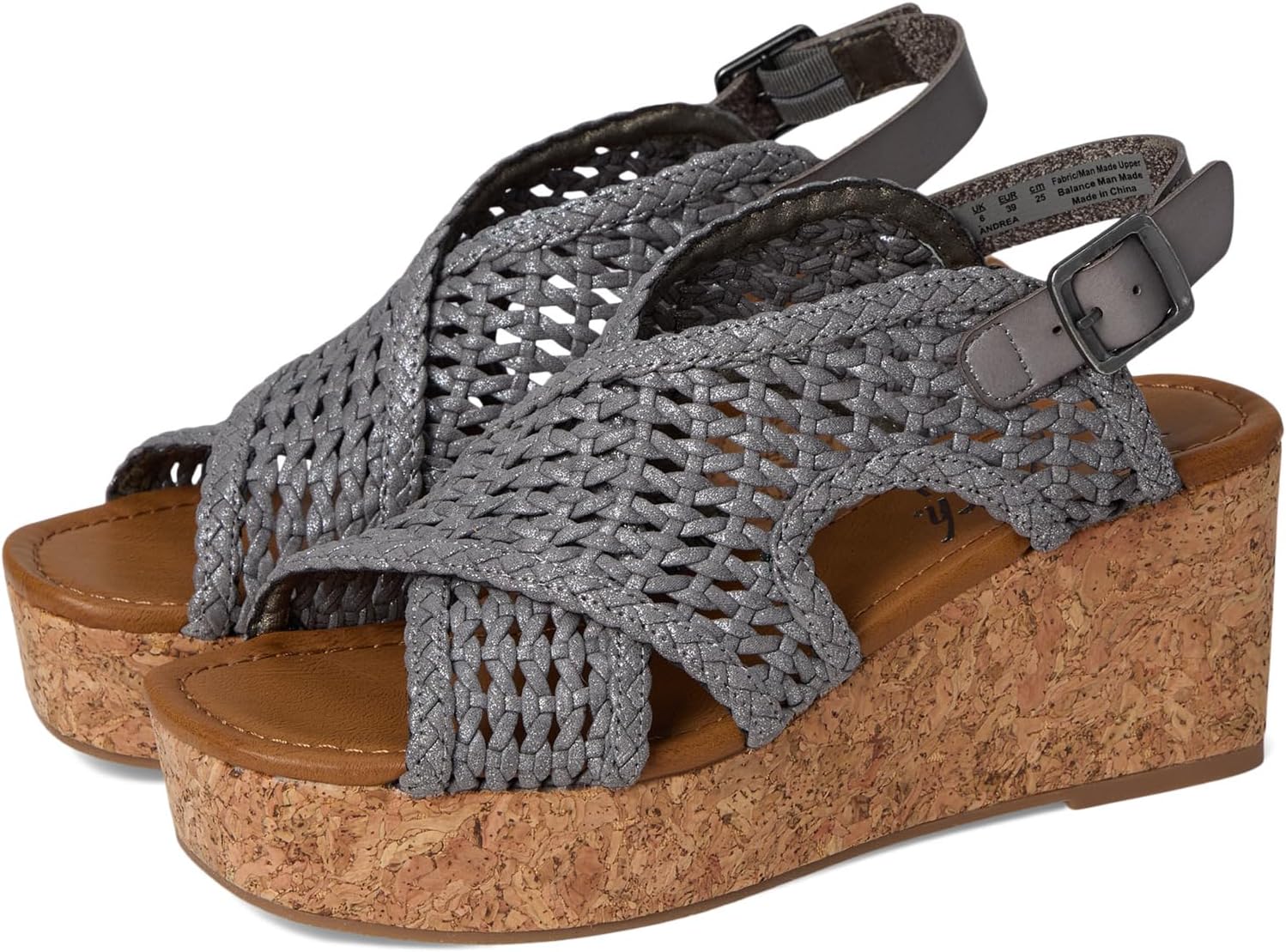 Сандалии Blowfish Malibu Andrea, цвет Dark Silver Metallic Fabric