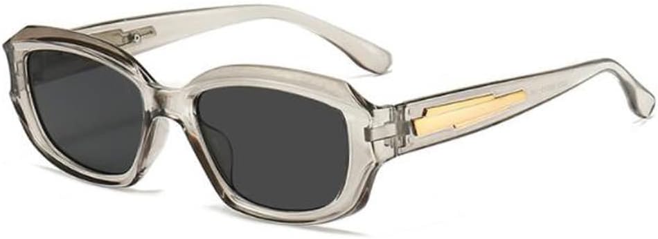 

Прямоугольные синие солнцезащитные очки в стиле «чайный кусочек», футуристические черно-белые солнцезащитные очки для мужчин и женщин, фотосолнцезащитные очки star shop, Light Gray Frame Black Gray Flakes