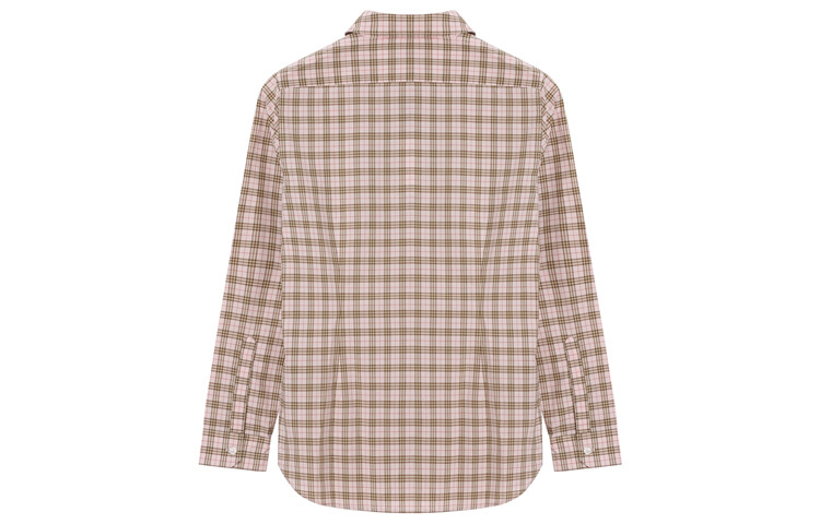 Рубашка женская Burberry клетчатая, розовая — фото 3