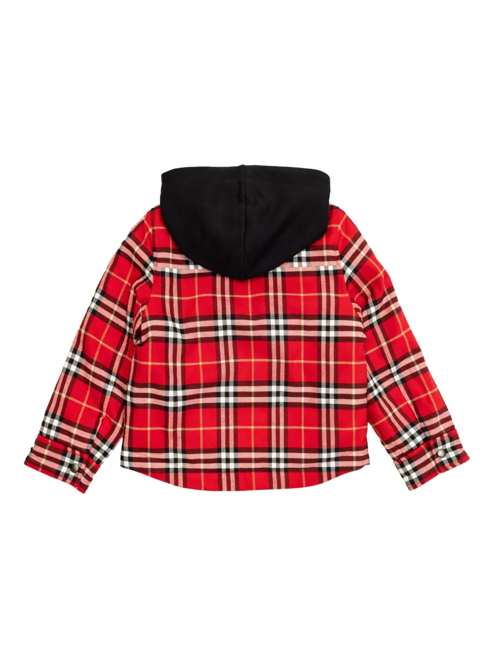 Куртка с капюшоном в клетку Burberry Kids, красный — фото 2