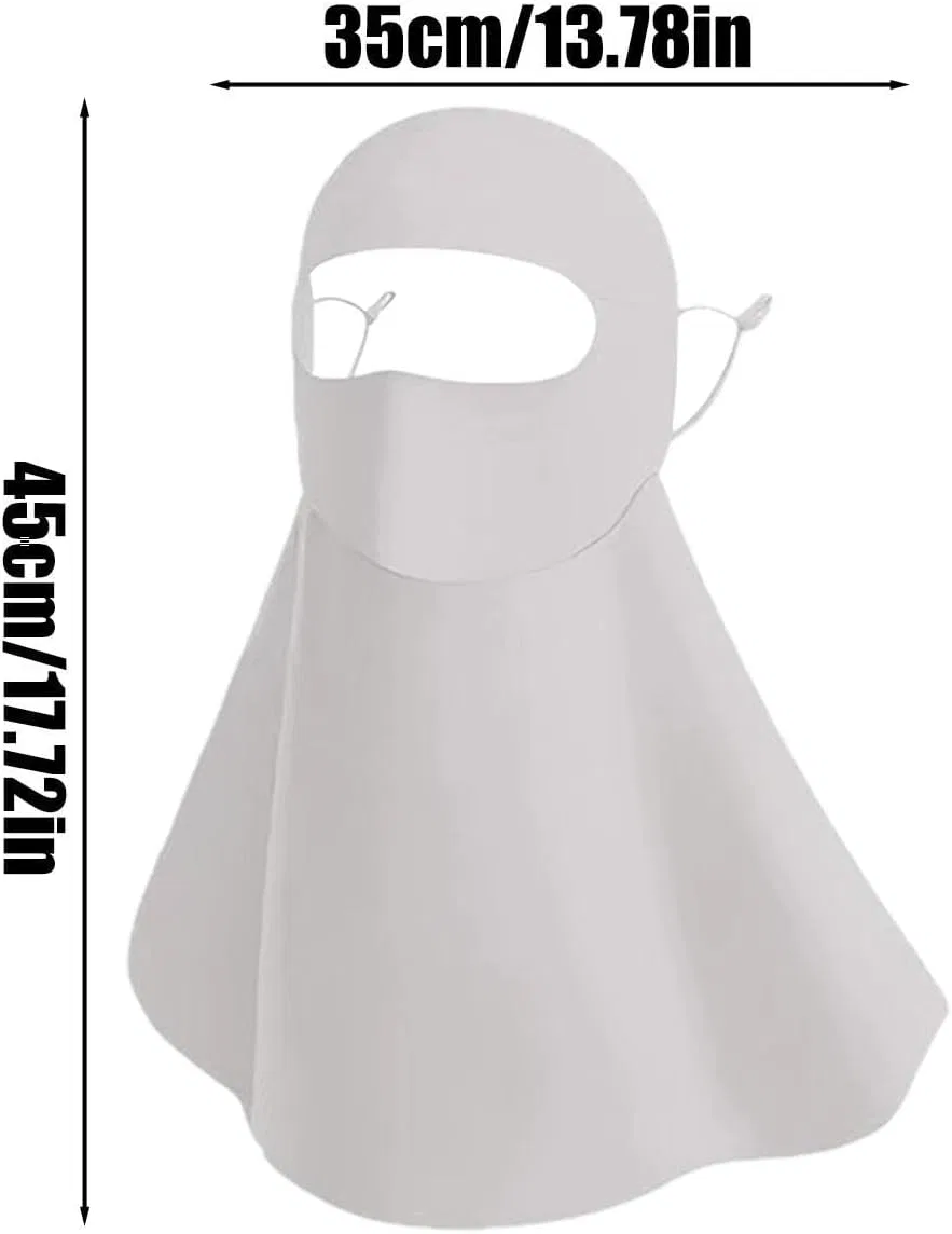 Маска для лица — Балаклава для защиты от солнца с УФ-защитой Generisch, Light Gray, 55 г — фото 4
