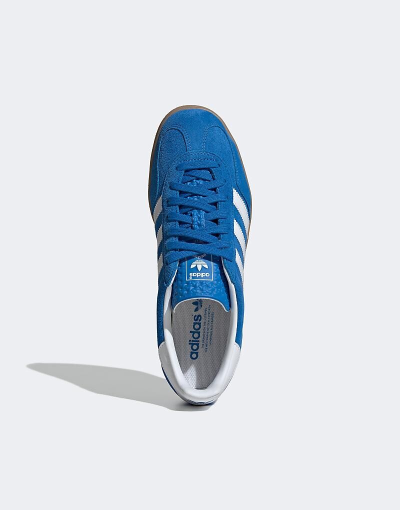 adidas Originals – Gazelle Indoor – Сине-белая спортивная обувь — фото 4
