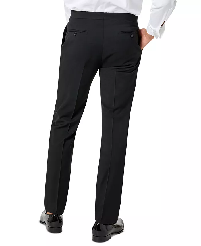 Мужские классические брюки-смокинг Modern-Fit Flex Stretch черного цвета Tommy Hilfiger, черный — фото 2