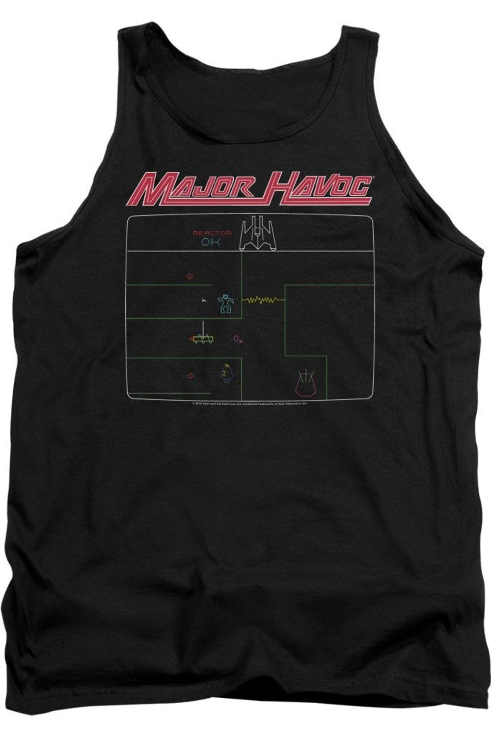 

Atari Major Havoc Экран мужская майка Gildan, черный