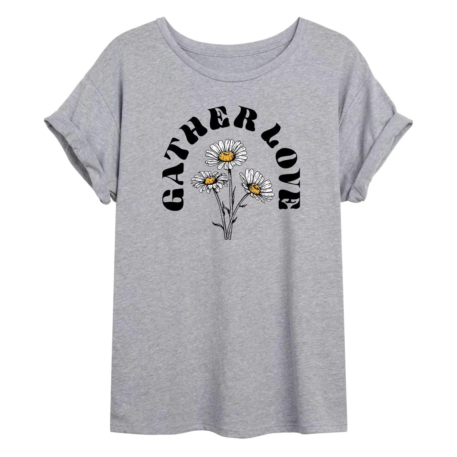 

Размерная футболка с рисунком Gather Love Daisies для детей Juniors' Gather Love Daisies Licensed Character
