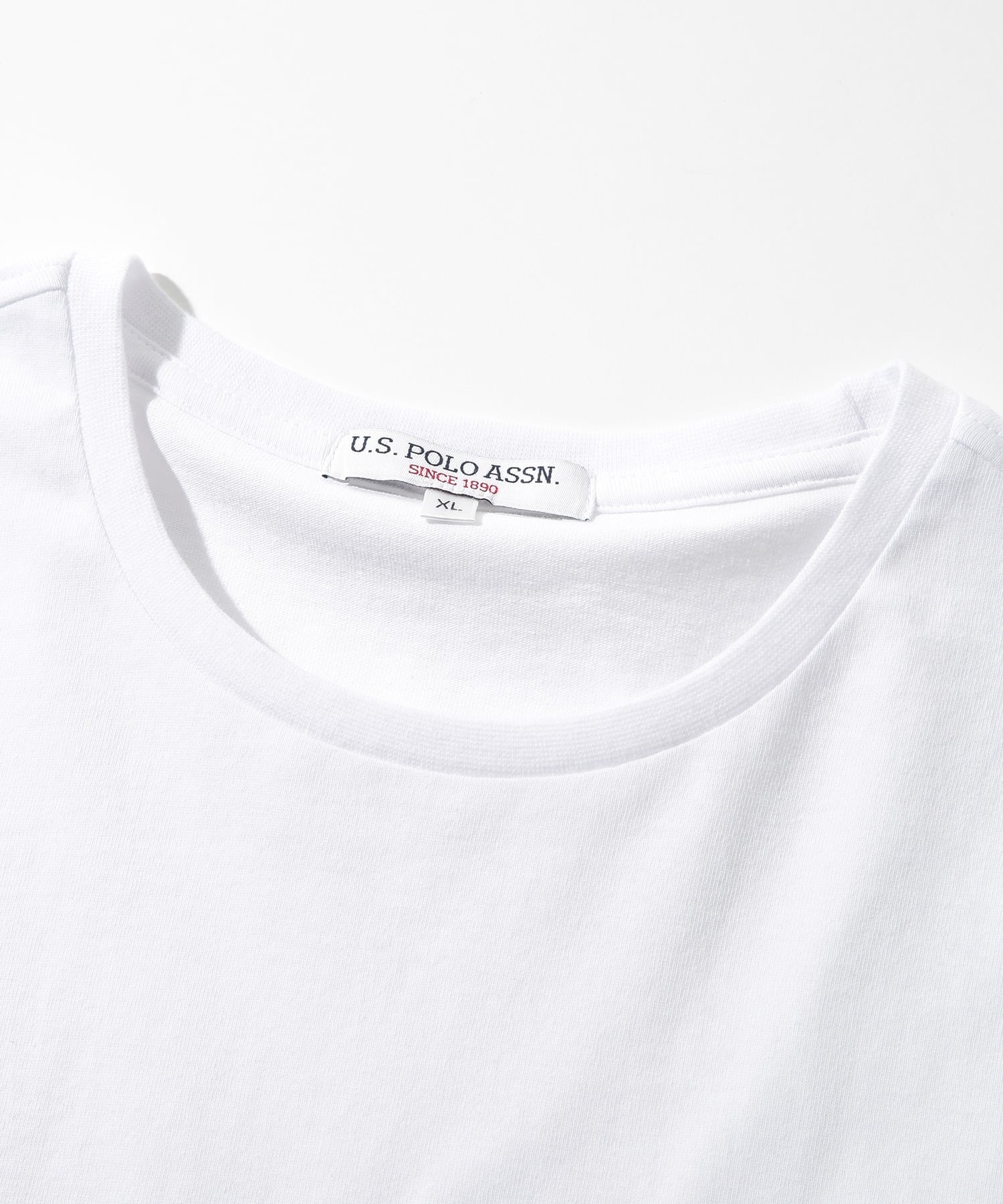 Футболка с длинным рукавом US POLO ASSN./Classic Pony с логотипом One-Point U.S. Polo Assn., WHT — фото 4