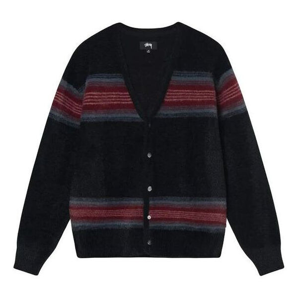 

Свитер stripe shaggy cardigan sweaters 'black' Stussy, черный