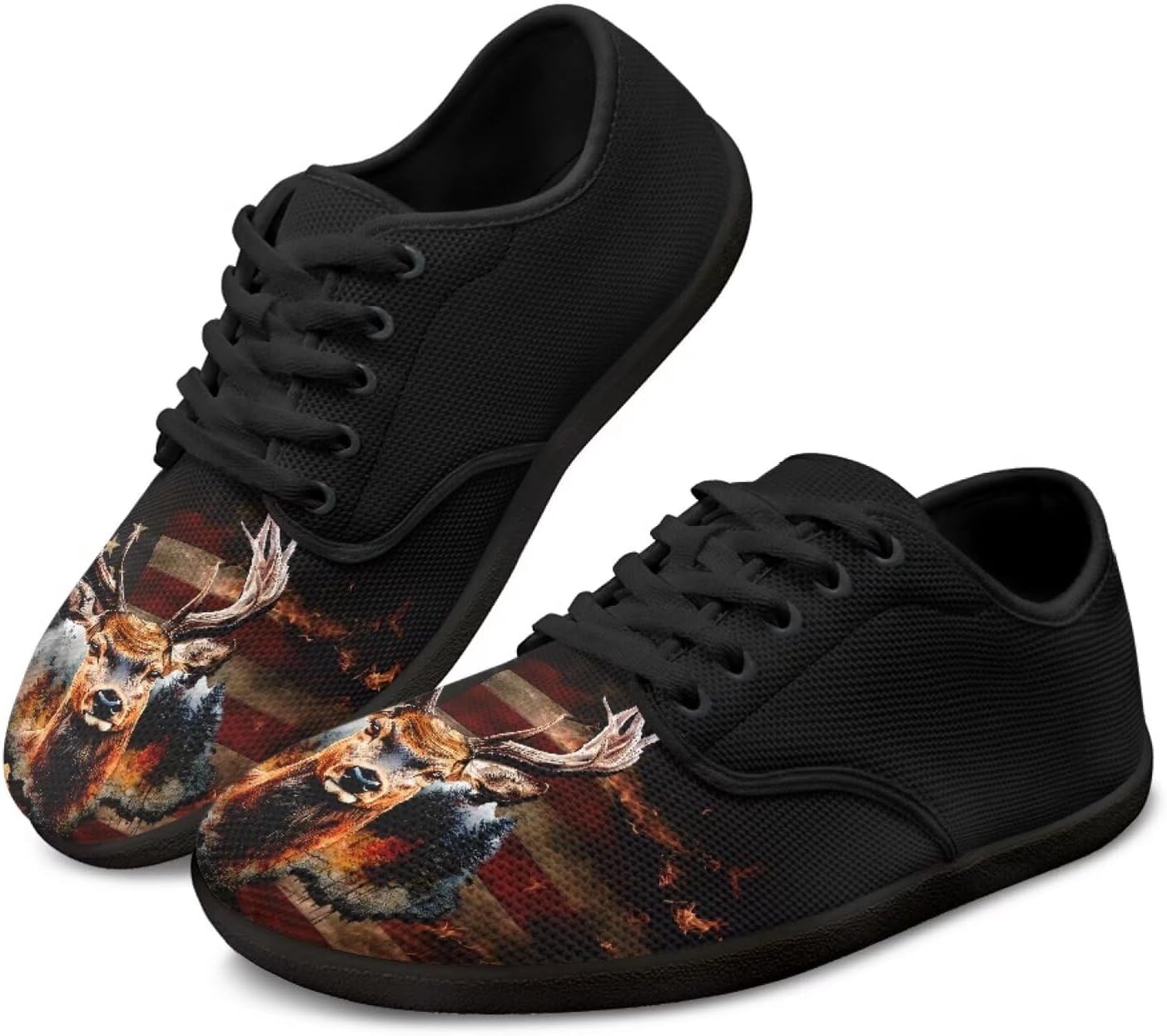 

Мужские походные кроссовки Jeiento с американским флагом, широким носком и нескользящей подошвой, модель Patriots, Hunting Buck American Flag