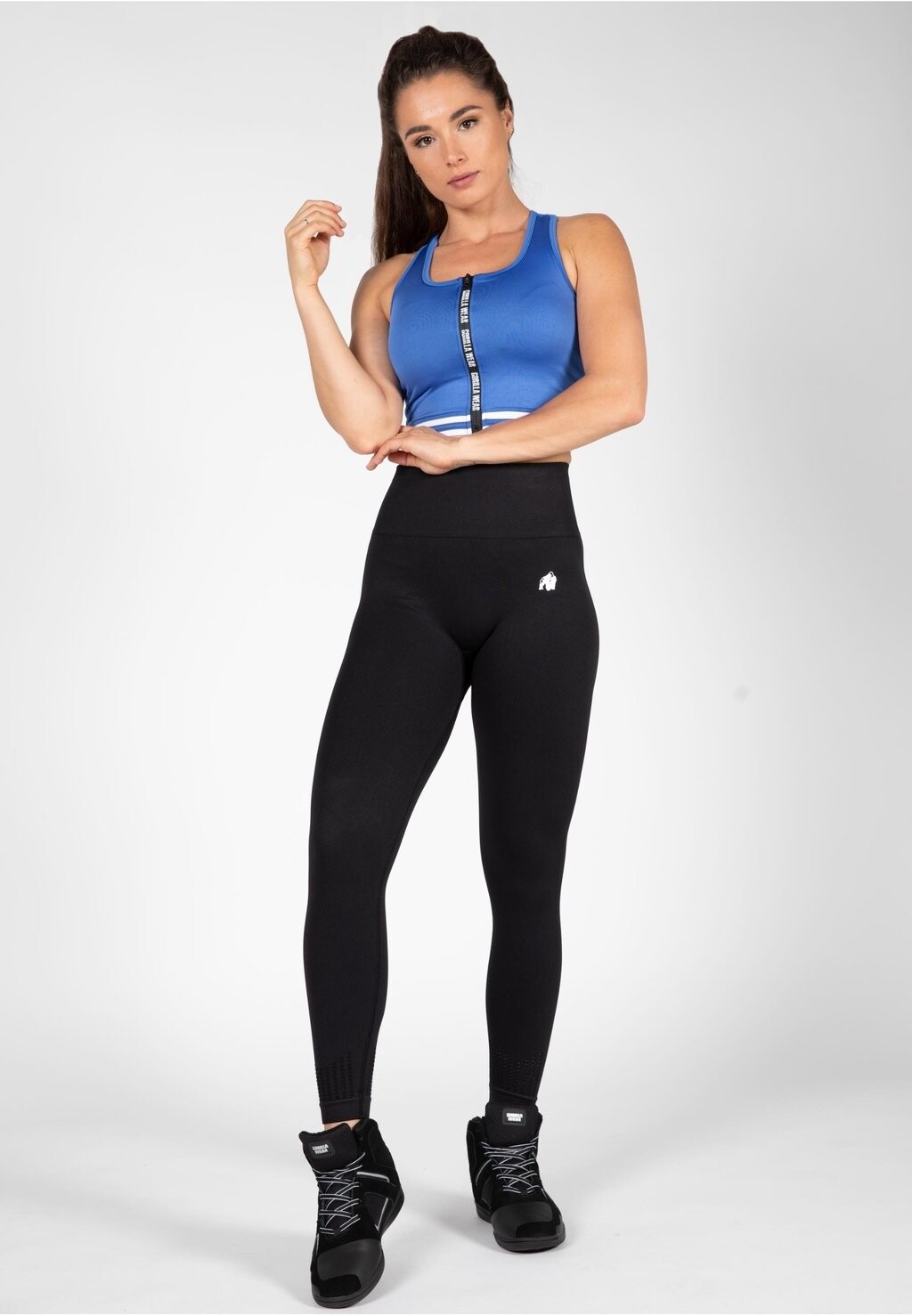 

Топ MESA ZIP FRONT CROP Gorilla Wear, синий