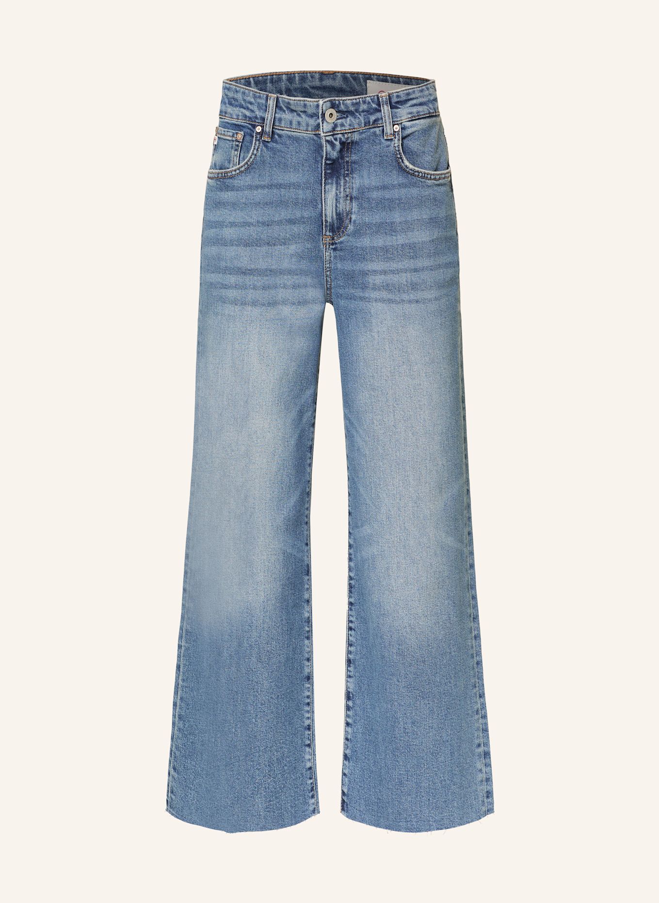 

Джинсовые брюки-кюлоты цвета сэйдж Ag Jeans, мультиколор