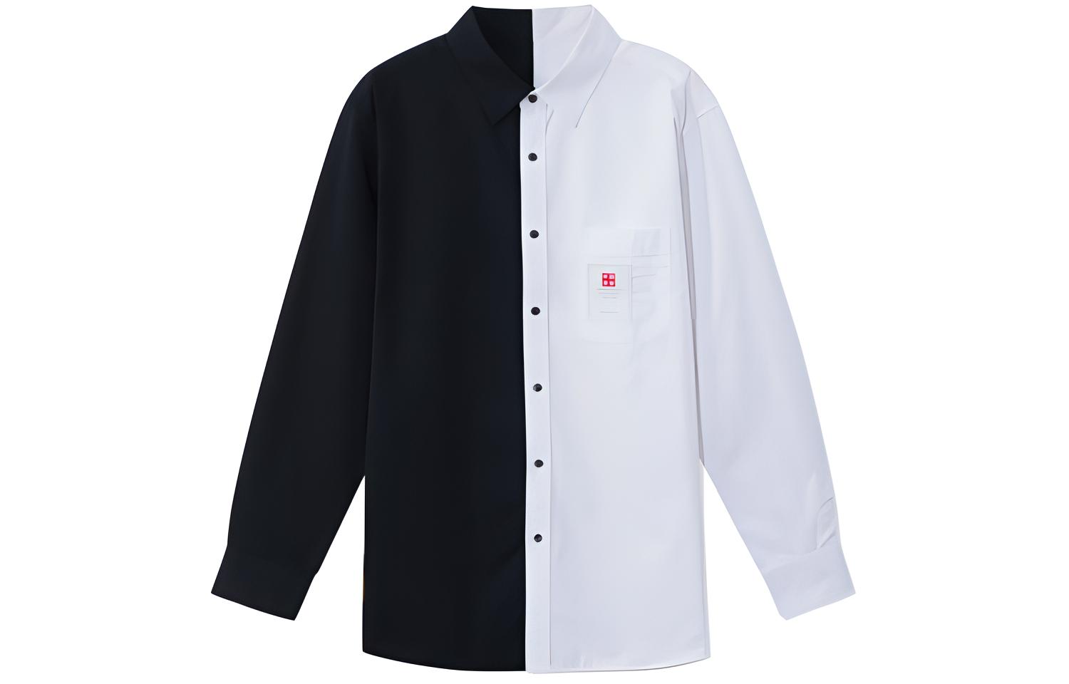 

LiNing Мужская рубашка черно-белая