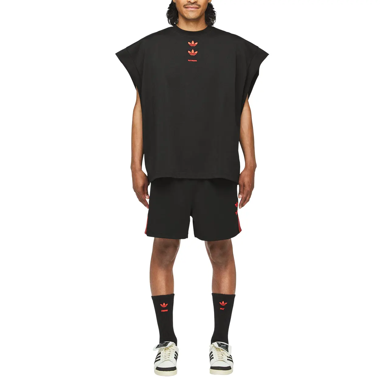 Шорты для зала Adidas Cotton Blend 'Willy Chavarria' Adidas Originals, черный — фото 3