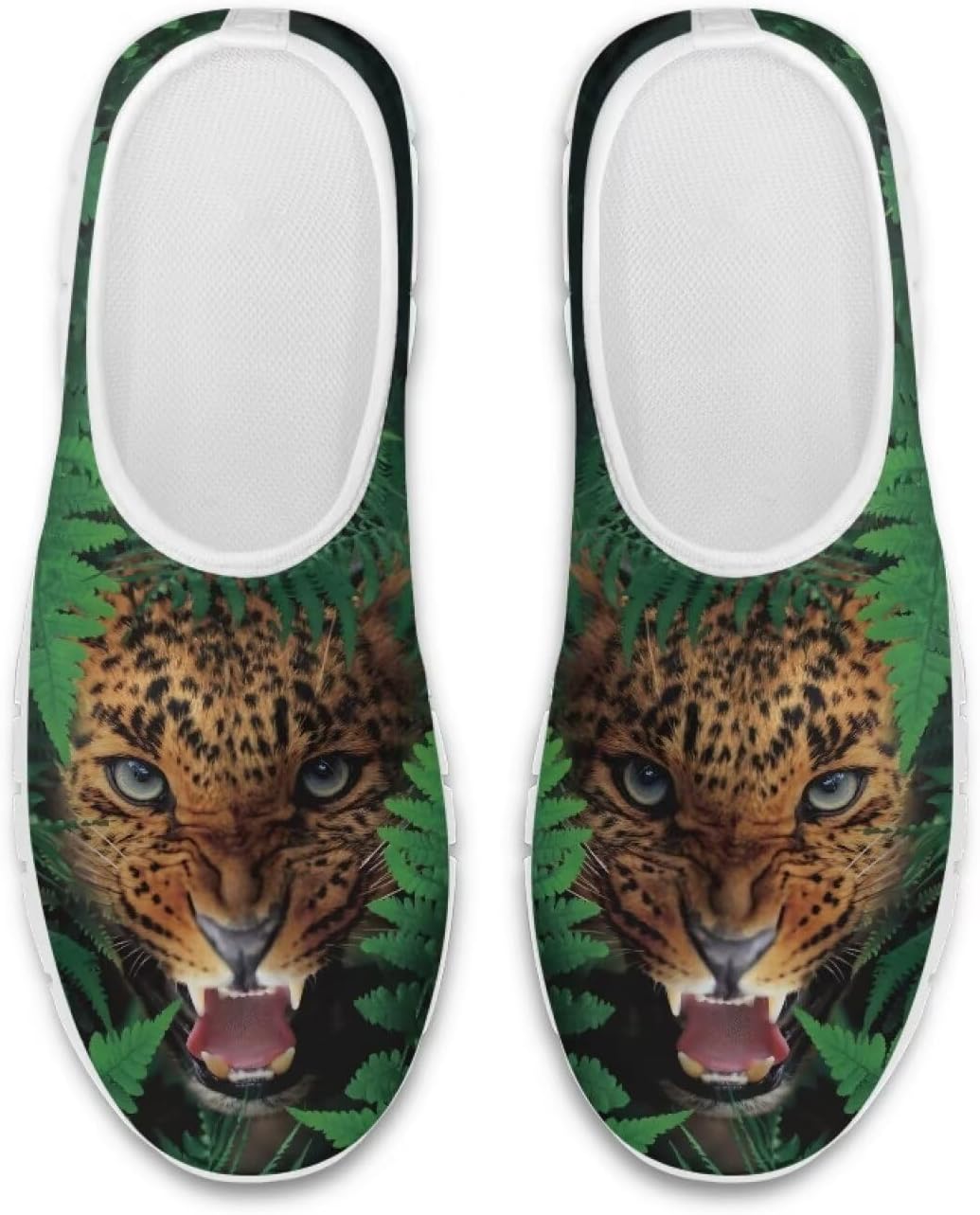 

Мужские повседневные слипоны, комфортная обувь для путешествий и прогулок, легкие, нескользящие, для активного отдыха и спорта, кроссовки для бега, размеры США 5-14 Qoiuvncy, Fierce Leopard
