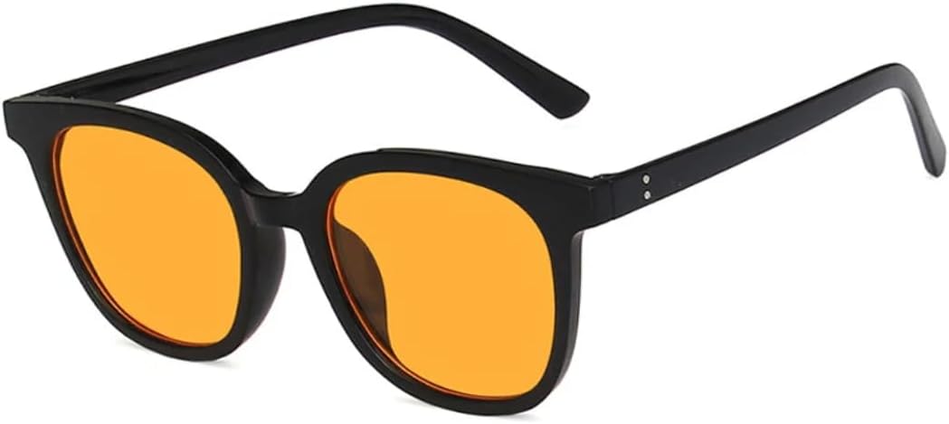 

Солнцезащитные очки с защитой UV400 | Панк-стиль "кошачий глаз" | Цветные линзы | Для женщин и мужчин | Для занятий спортом на открытом воздухе и вождения DSVIGF, Black Orange