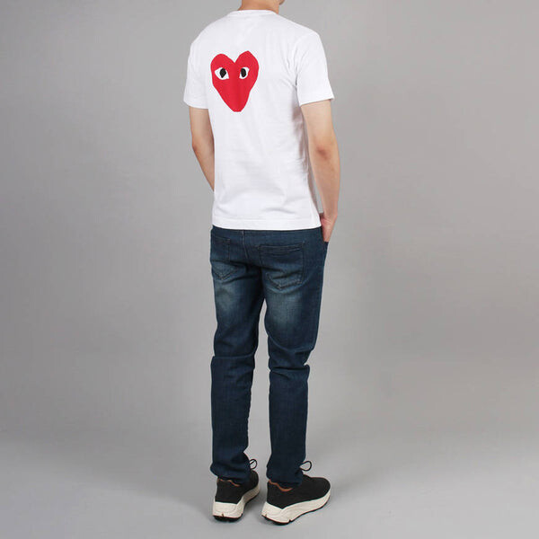 Футболка red emblem no eyes t-shirt 'white' Comme Des Garcons Play, белый — фото 4
