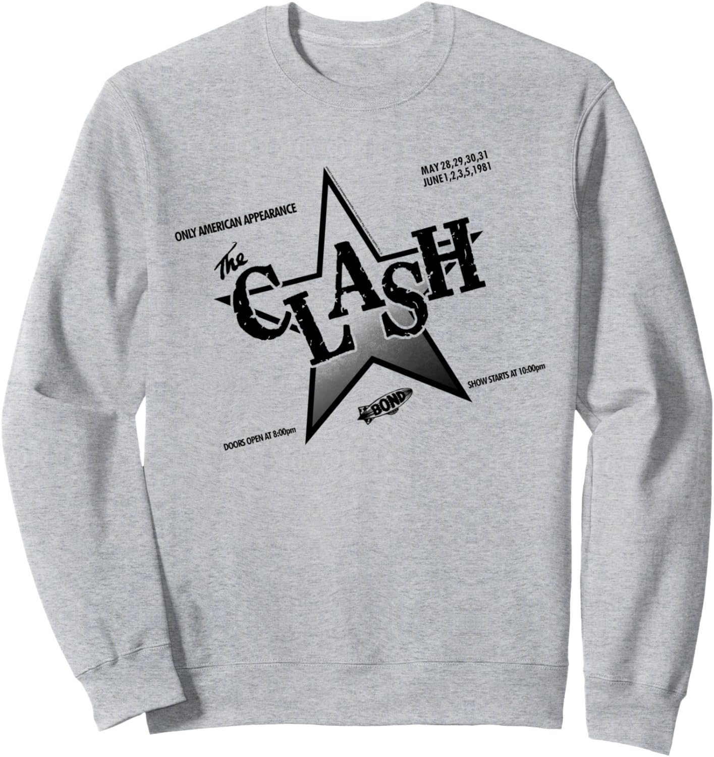 

Толстовка The Clash - Flyer '81, серая, Серый, Толстовка The Clash - Flyer '81, серая