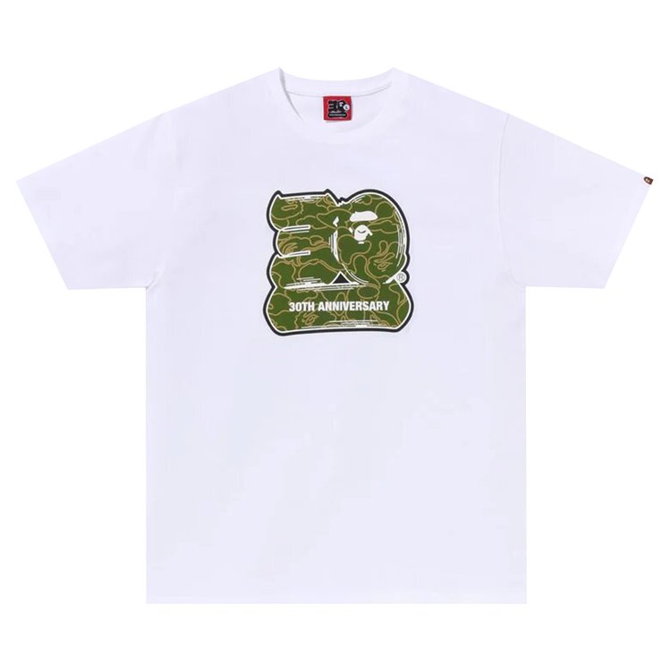 

Футболка BAPE 30th Anniversary #2 'White/Green', белый