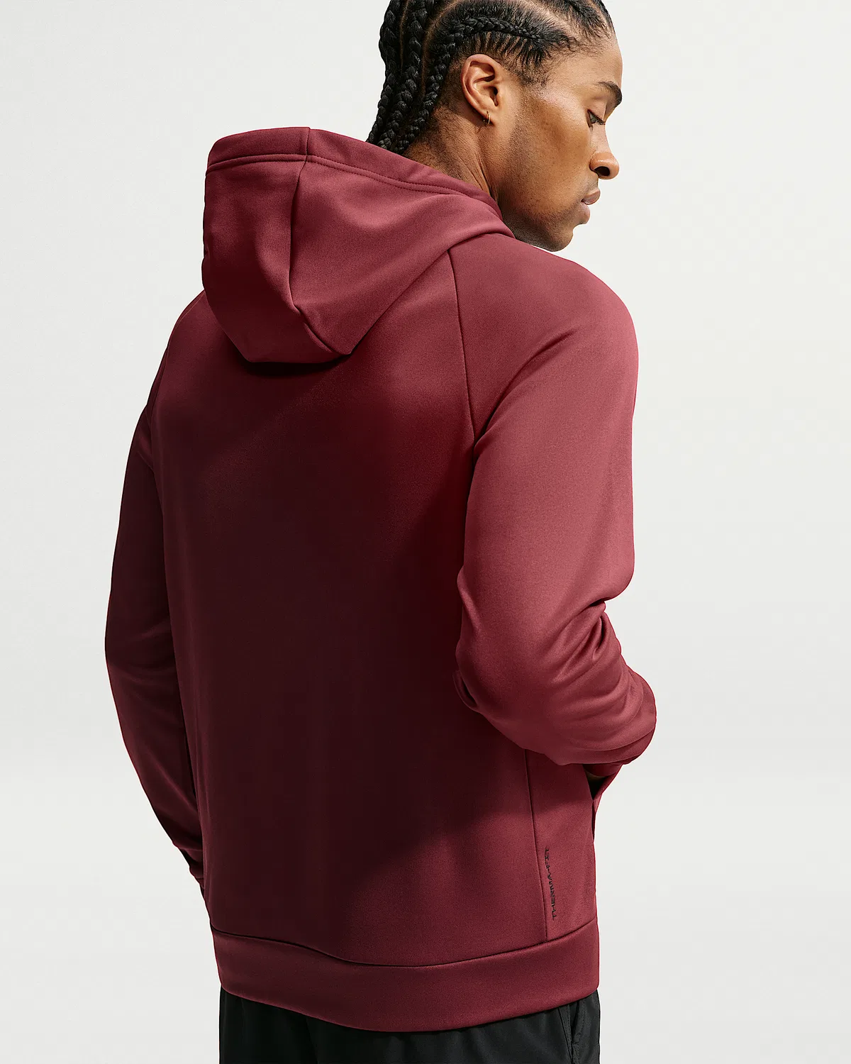 Мужское флисовое худи Nike Therma-FIT, Dark Team Red — фото 2