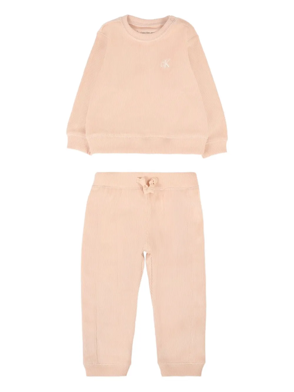 

Спортивный костюм с вышитым логотипом Calvin Klein Kids, розовый