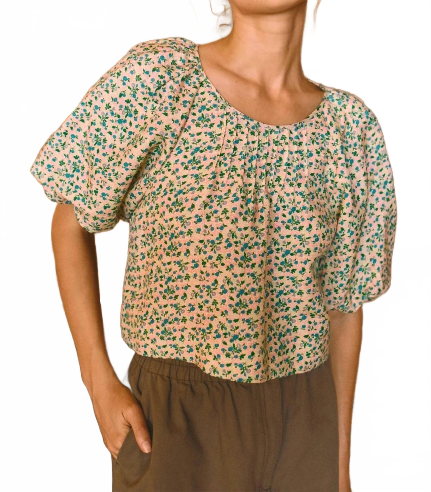 

Клодиа Топ с пышными рукавами в винтажном цветочном принте HUNTER BELL, Vintage Floral
