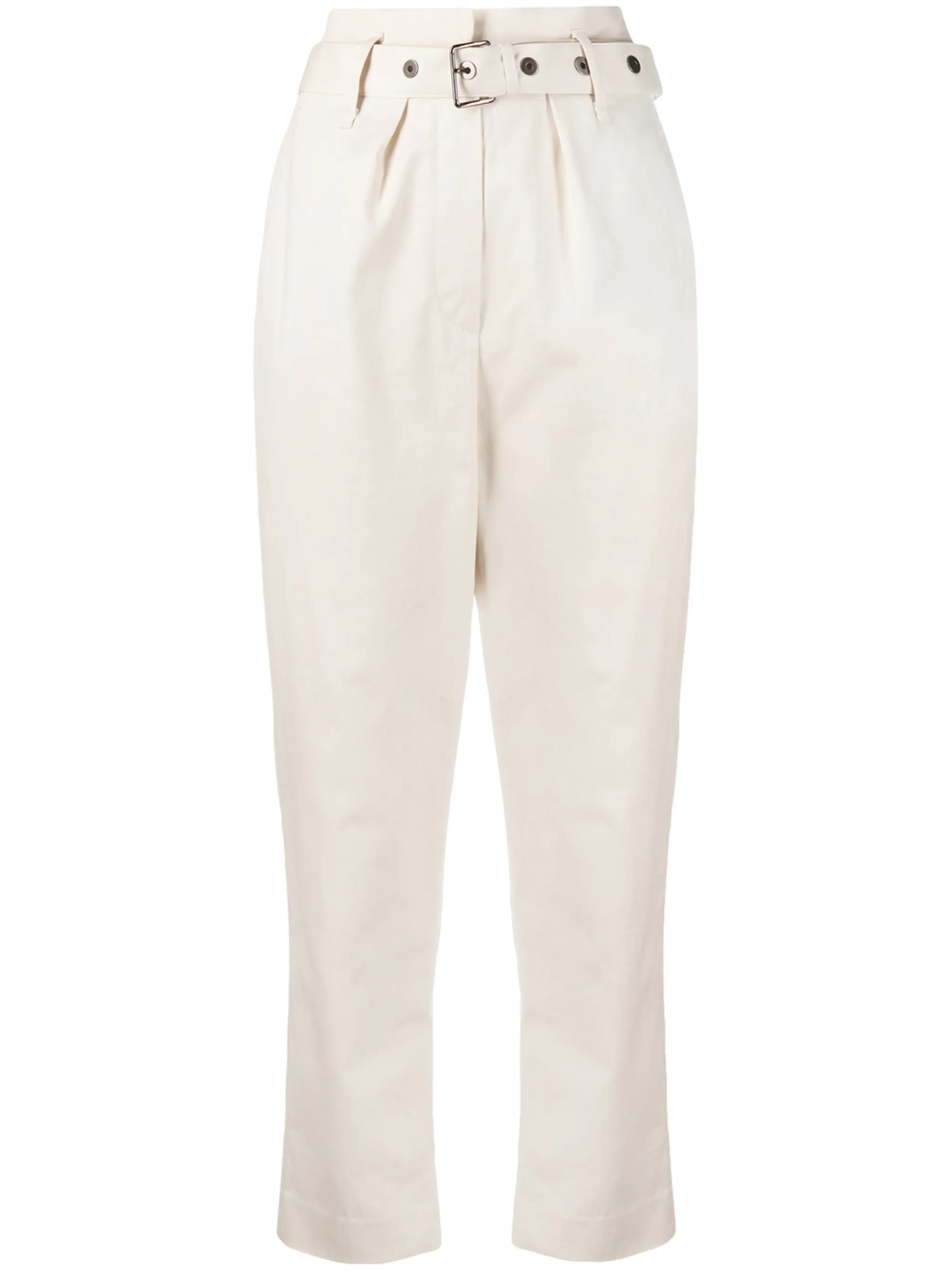 

Укороченные брюки с поясом Brunello Cucinelli, нейтральный