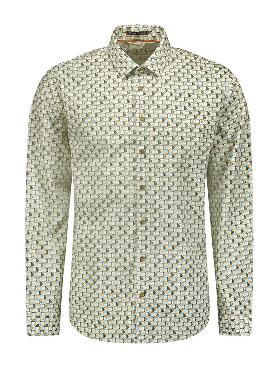 

Рубашка на пуговицах классического кроя No Excess, Mint/Dark green