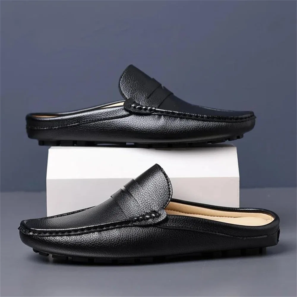 Лоферы мужские кожаные Adhdyuud Penny Loafers, коричневый — фото 3