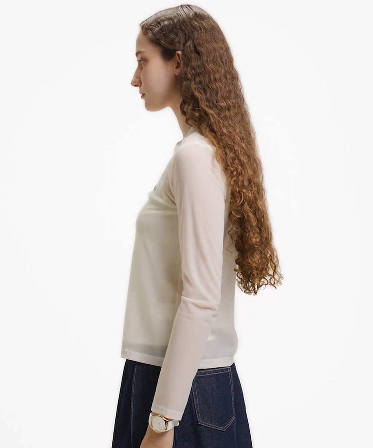 Топ LACOSTE Многослойный, Off white — фото 2