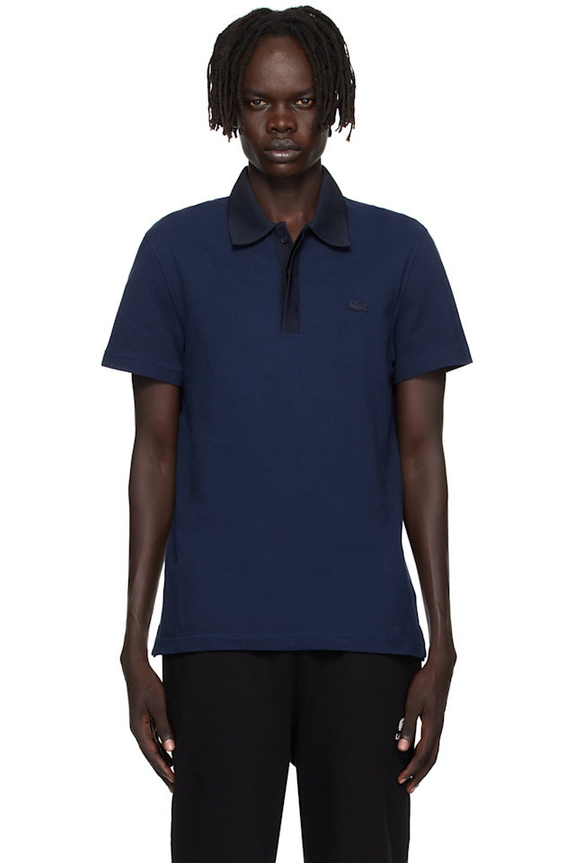 

Темно-Синее поло из пике стандартного кроя Lacoste, Navy Blue/Abysm