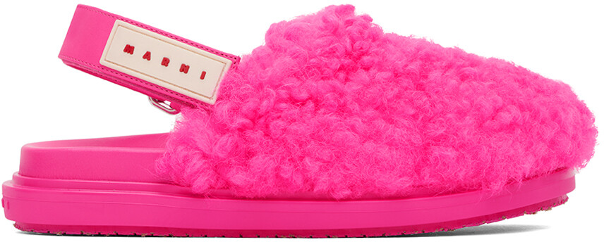 Розовые лоферы Sabot Strap Marni