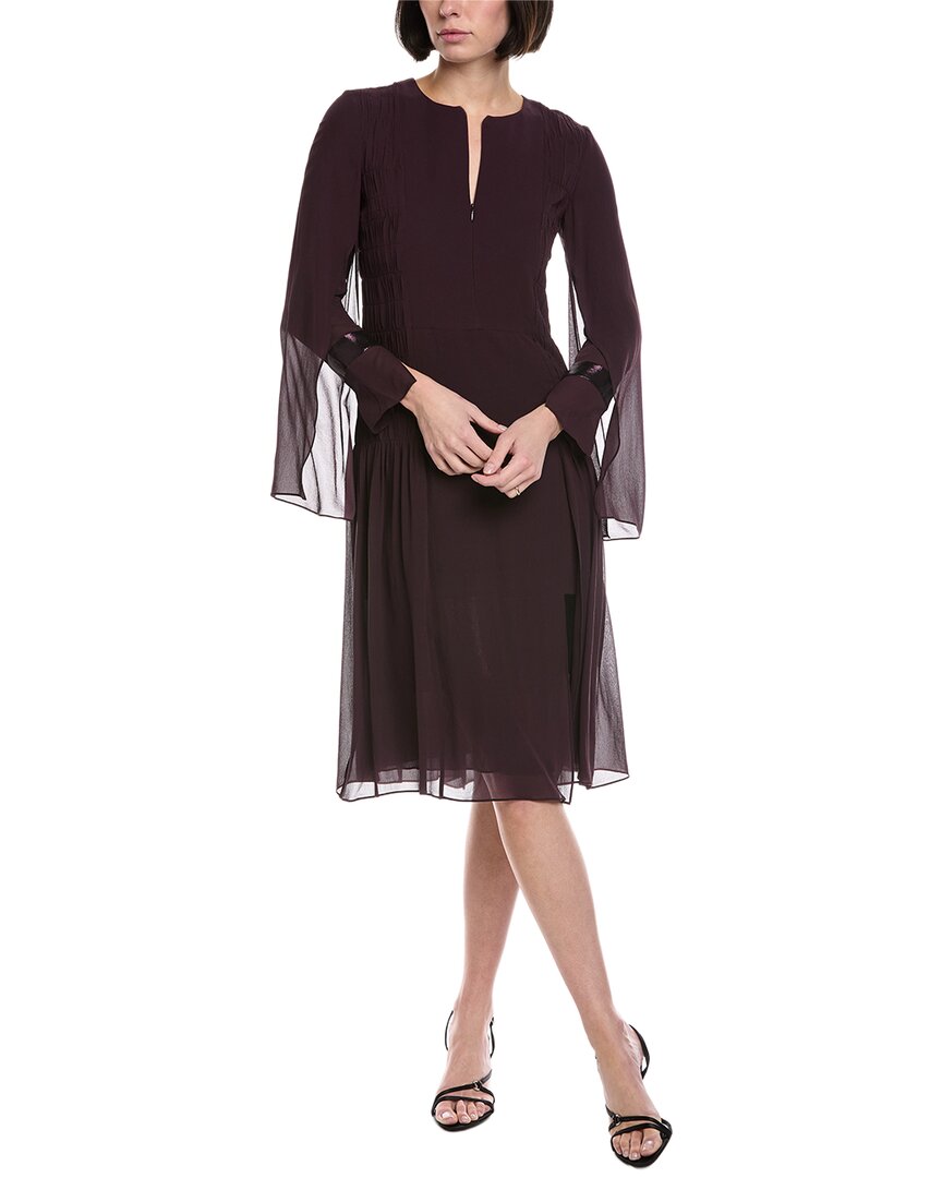 

Шелковое миди-платье Akris, фиолетовый