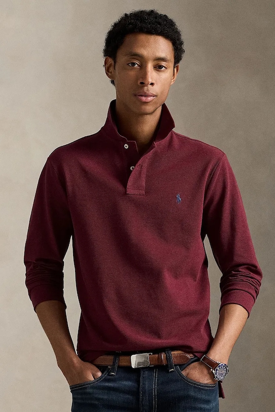 

Хлопковая водолазка Polo Ralph Lauren, бордовый