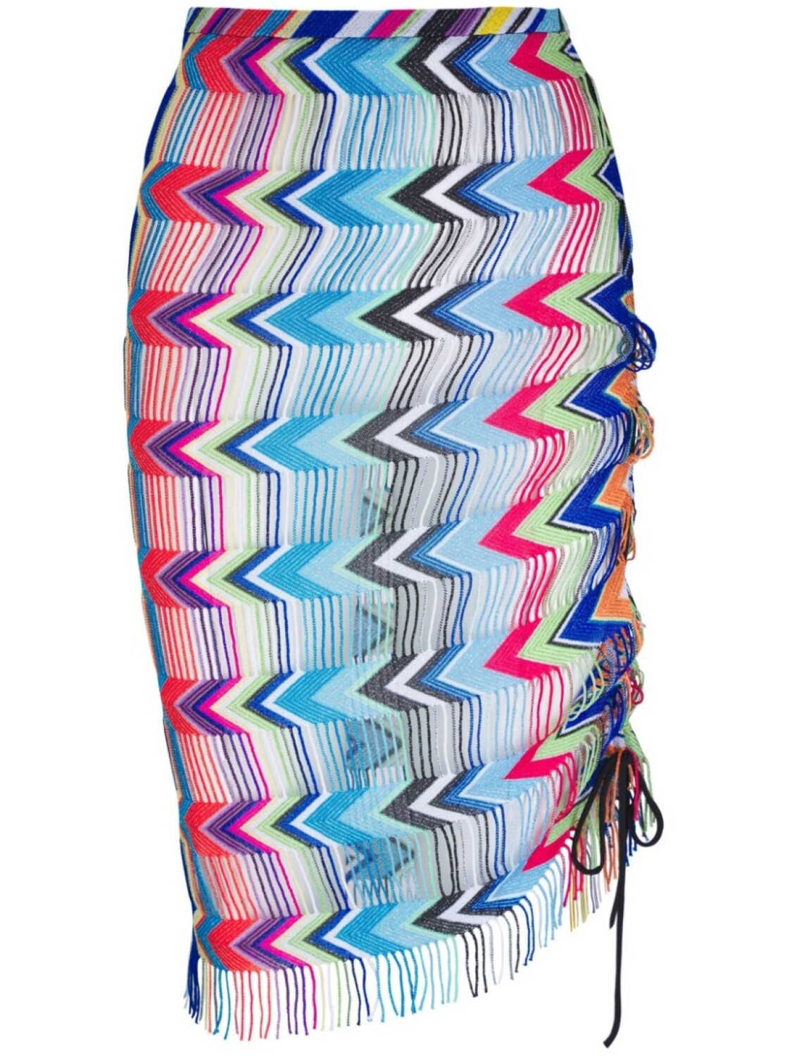 

Драпированная юбка с узором зигзаг Missoni, синий
