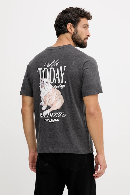 

Хлопковая футболка Pepe Jeans, серый