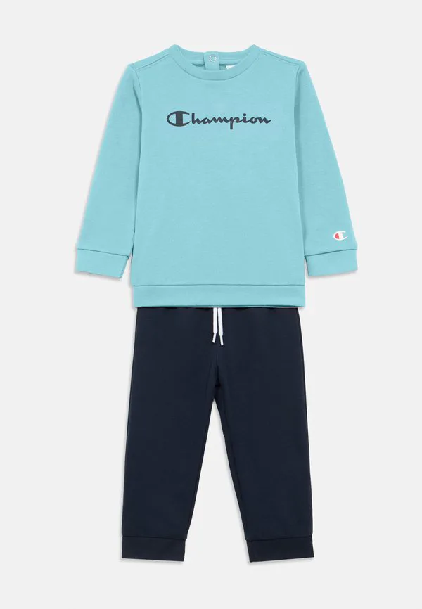 Спортивный костюм с контрастным круглым вырезом и иконками Champion, Blue