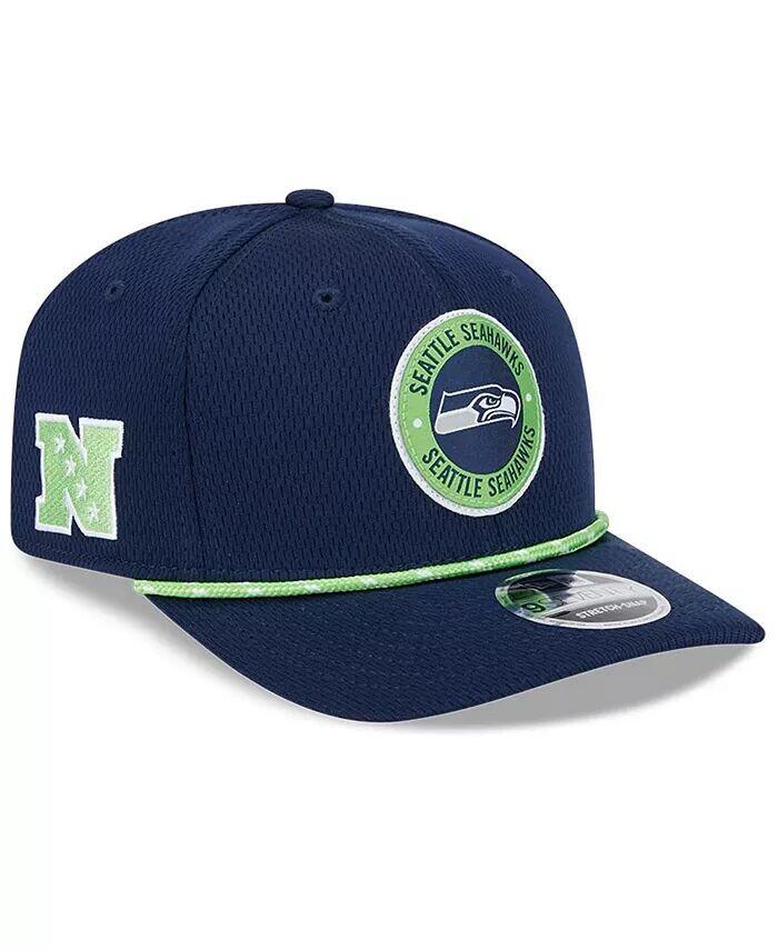 

Мужская бейсболка-кнопка Blue Seattle Seahawks Sideline 9SEVENTY 2024 года New Era