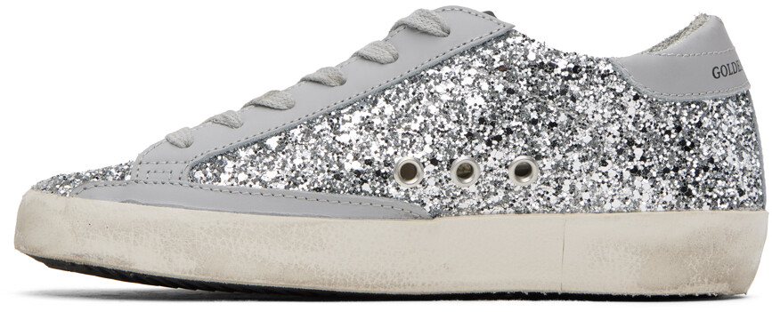 Эксклюзивные классические серебряные кроссовки Super-Star от SSENSE Golden Goose — фото 2