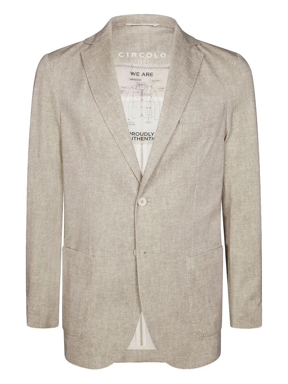 

Пиджак с заостренными лацканами Circolo 1900, нейтральный