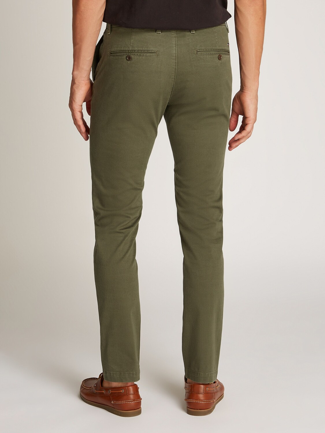 TOMMY HILFIGER Slim fit чинос '1985 BLEECKER' цвета хаки — фото 4