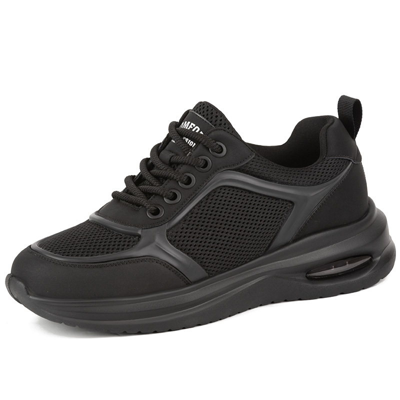 

SULEGAO Дышащие низкие повседневные туфли для увеличения роста мужские Black, цвет Black