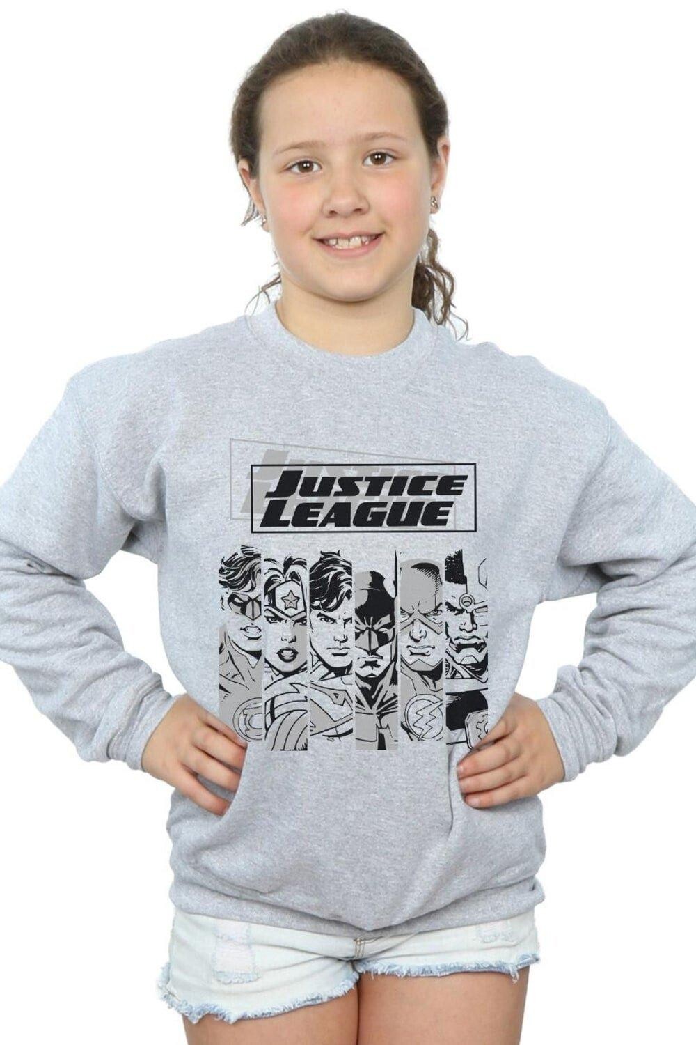 

Толстовка в полоску с полосками «Лига справедливости» DC Comics, серый