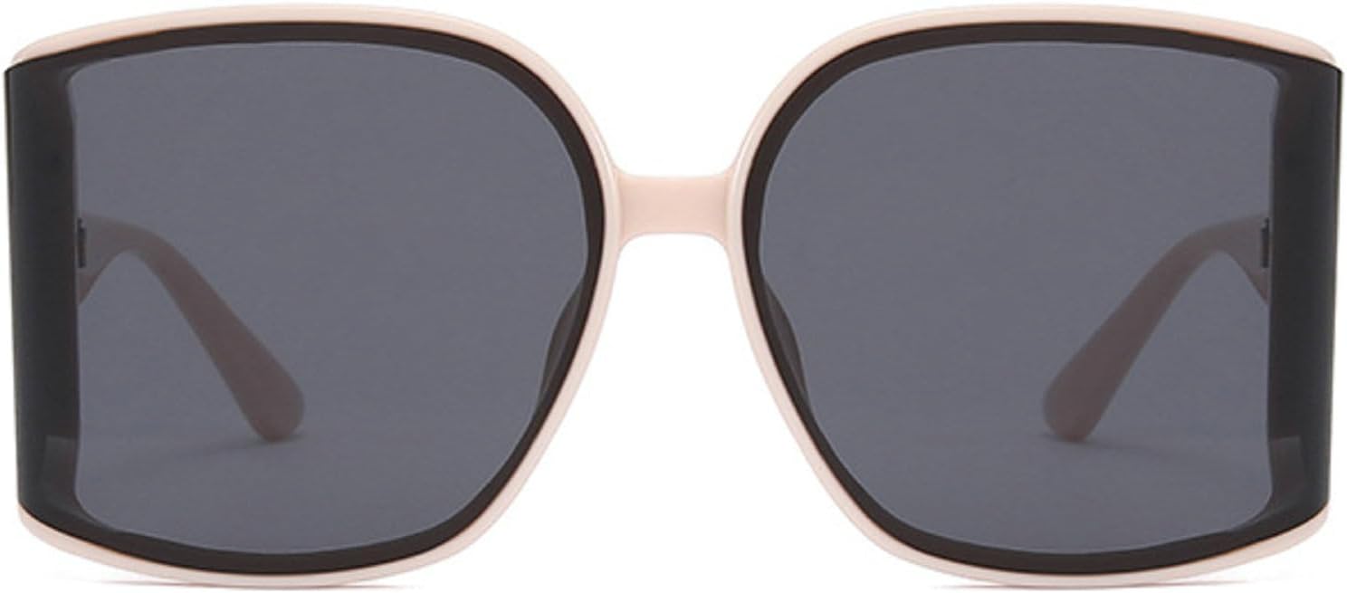 

Большие квадратные солнцезащитные очки для женщин, крупная оправа, 2024 год, роскошные солнцезащитные очки с изогнутыми линзами, солнцезащитные очки-щиток для женщин, N47 mincl, White